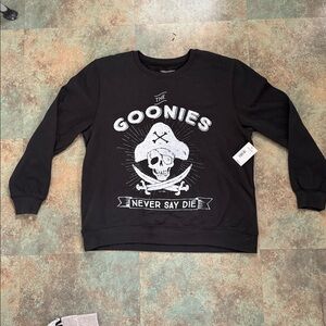 New with tags The Goonies Never Say Die crewneck sweatshirt unisex large